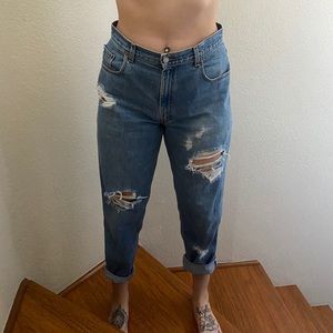 High waisted mom jeans